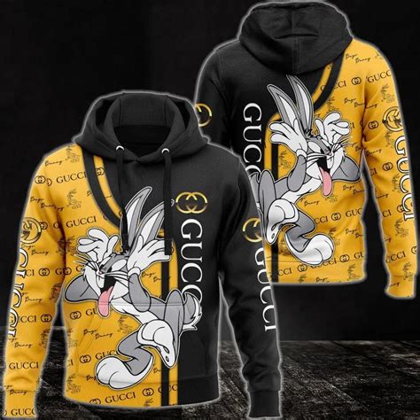 gucci bugs bunny play it cool|bugs bunny graphic print hoodie.